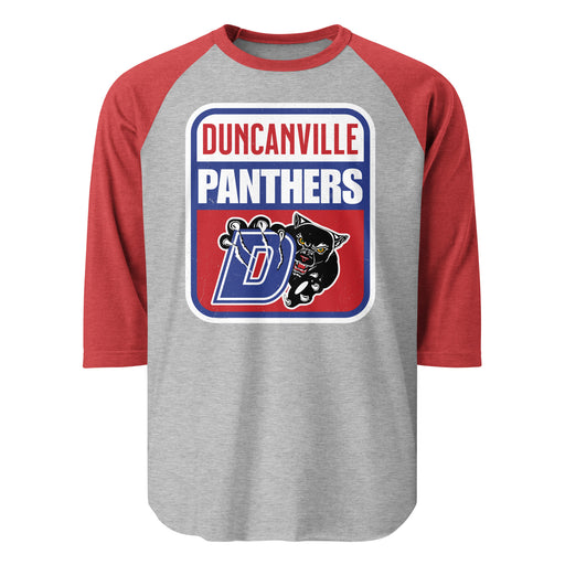 Duncanville High School Panthers Unisex 3/4 sleeve Raglan T-shirt 001