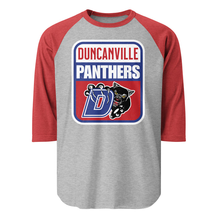 Duncanville High School Panthers Unisex 3/4 sleeve Raglan T-shirt 001
