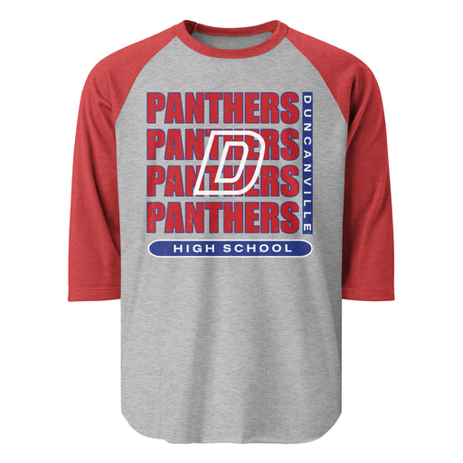 Duncanville High School Panthers Unisex 3/4 sleeve Raglan T-shirt 235