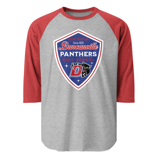 Duncanville High School Panthers Unisex 3/4 sleeve Raglan T-shirt 225