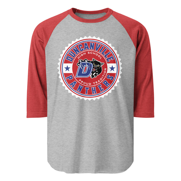 Duncanville High School Panthers Unisex 3/4 sleeve Raglan T-shirt 203