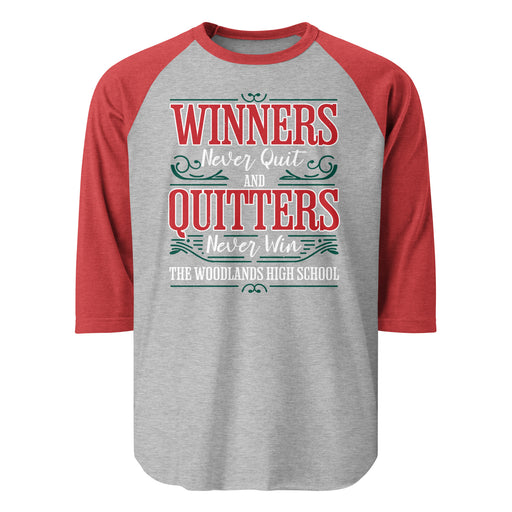 The Woodlands High School Highlanders Unisex 3/4 sleeve Raglan T-shirt 237