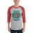 Man wearing The Woodlands High School Highlanders Unisex 3/4 sleeve Raglan T-shirt 207