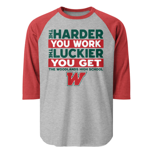 The Woodlands High School Highlanders Unisex 3/4 sleeve Raglan T-shirt 238