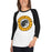 Woman wearing a Klein Oak High School Panthers Unisex 3/4 Sleeve Raglan T-shirt 02