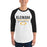 Man wearing a Klein Oak High School Panthers Unisex 3/4 Sleeve Raglan T-shirt 03