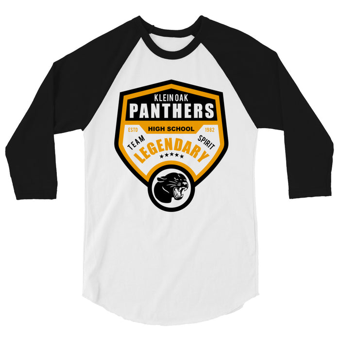 Klein Oak High School Panthers Unisex 3/4 Sleeve Raglan T-shirt 14