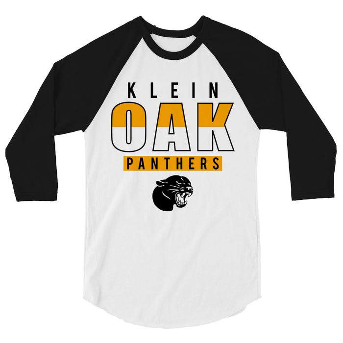 Klein Oak High School Panthers Unisex 3/4 Sleeve Raglan T-shirt 23