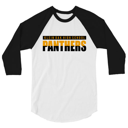 Klein Oak High School Panthers Unisex 3/4 Sleeve Raglan T-shirt 25