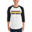 Man wearing a Klein Oak High School Panthers Unisex 3/4 Sleeve Raglan T-shirt 25