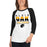 Woman wearing a Klein Oak High School Panthers Unisex 3/4 Sleeve Raglan T-shirt 29