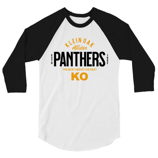 Klein Oak High School Panthers Unisex 3/4 Sleeve Raglan T-shirt 40