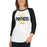 Woman wearing a Klein Oak High School Panthers Unisex 3/4 Sleeve Raglan T-shirt 40