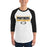 Man wearing a Klein Oak High School Panthers Unisex 3/4 Sleeve Raglan T-shirt 49