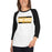 Woman wearing a Klein Oak High School Panthers Unisex 3/4 Sleeve Raglan T-shirt 72