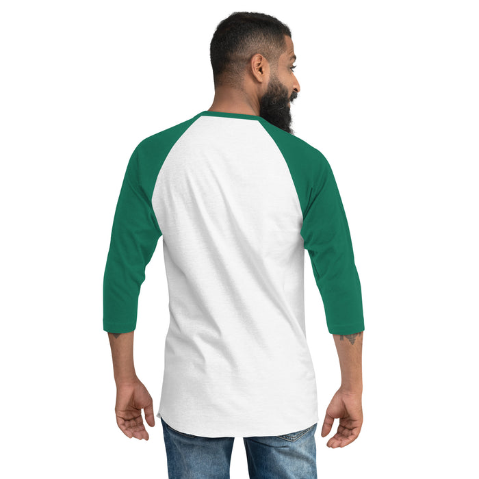 Back view of Spring High School Lions Unisex 3/4 Sleeve Raglan T-shirt 009