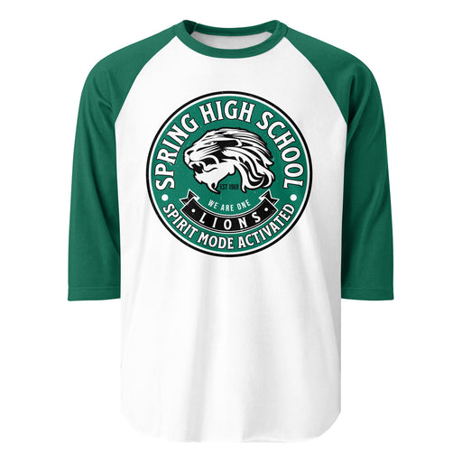 Spring High School Lions Unisex 3/4 Sleeve Raglan T-shirt 215