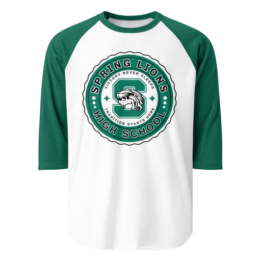 Spring High School Lions Unisex 3/4 Sleeve Raglan T-shirt 216