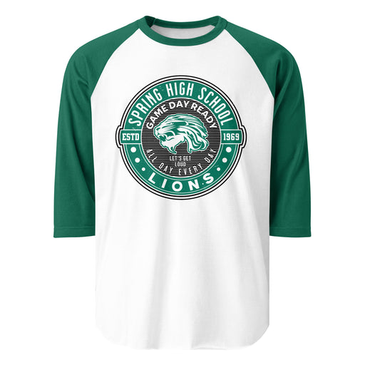 Spring High School Lions Unisex 3/4 Sleeve Raglan T-shirt 224