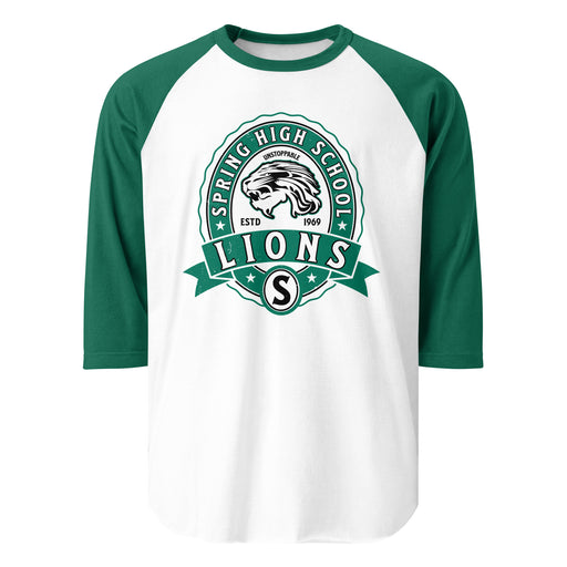 Spring High School Lions Unisex 3/4 Sleeve Raglan T-shirt 212