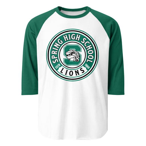 Spring High School Lions Unisex 3/4 Sleeve Raglan T-shirt 220