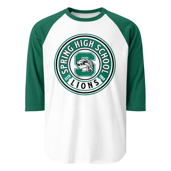 Spring High School Lions Unisex 3/4 Sleeve Raglan T-shirt 220