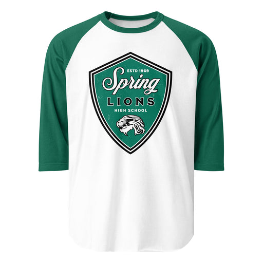 Spring High School Lions Unisex 3/4 Sleeve Raglan T-shirt 225