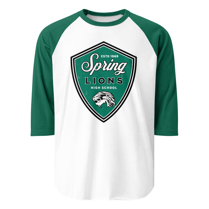 Spring High School Lions Unisex 3/4 Sleeve Raglan T-shirt 225