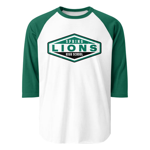 Spring High School Lions Unisex 3/4 Sleeve Raglan T-shirt 009