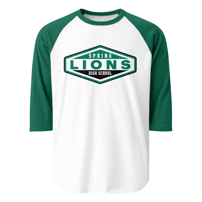 Spring High School Lions Unisex 3/4 Sleeve Raglan T-shirt 009