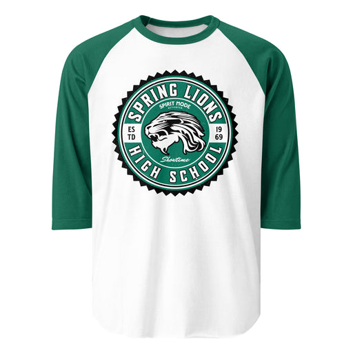 Spring High School Lions Unisex 3/4 Sleeve Raglan T-shirt 203
