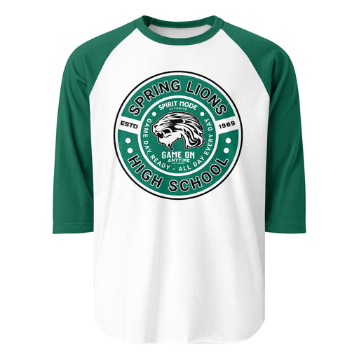 Spring High School Lions Unisex 3/4 Sleeve Raglan T-shirt 239