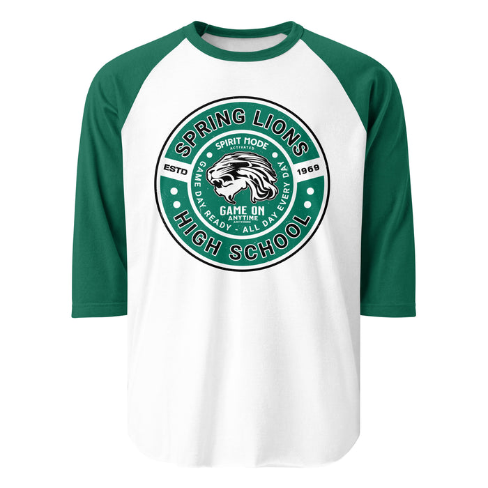 Spring High School Lions Unisex 3/4 Sleeve Raglan T-shirt 239