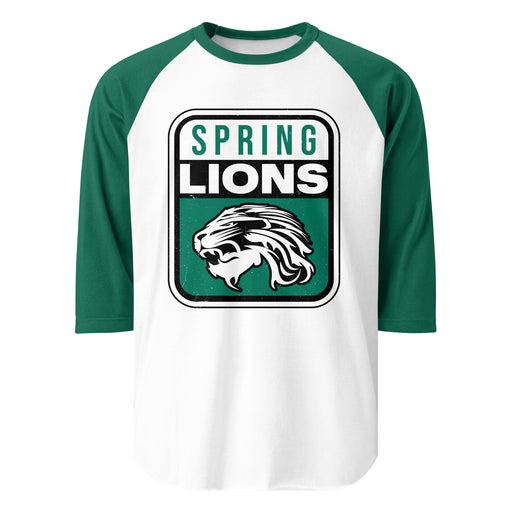 Spring High School Lions Unisex 3/4 Sleeve Raglan T-shirt 001