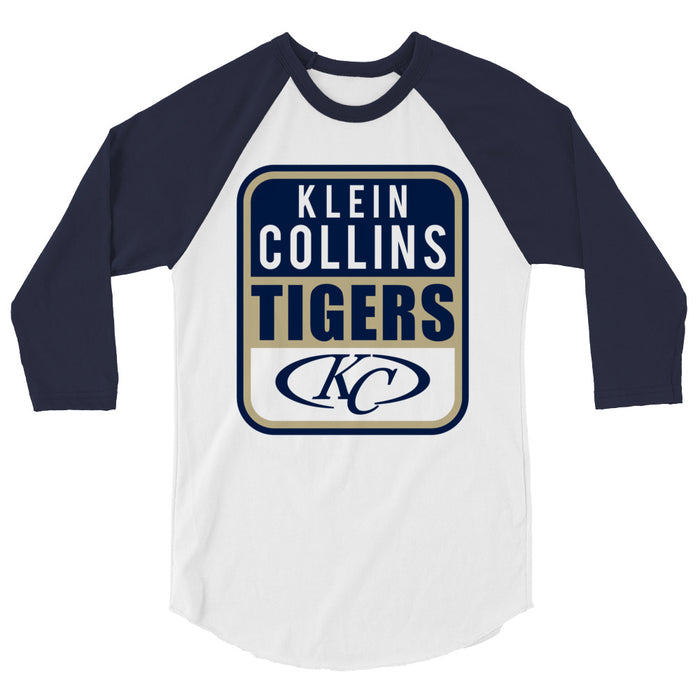 Klein Collins High School Tigers Unisex 3/4 Sleeve Raglan T-shirt 01