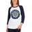 Woman wearing a Klein Collins High School Tigers Unisex 3/4 Sleeve Raglan T-shirt 02