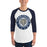 Man wearing a Klein Collins High School Tigers Unisex 3/4 Sleeve Raglan T-shirt 02