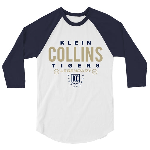 Klein Collins High School Tigers Unisex 3/4 Sleeve Raglan T-shirt 03