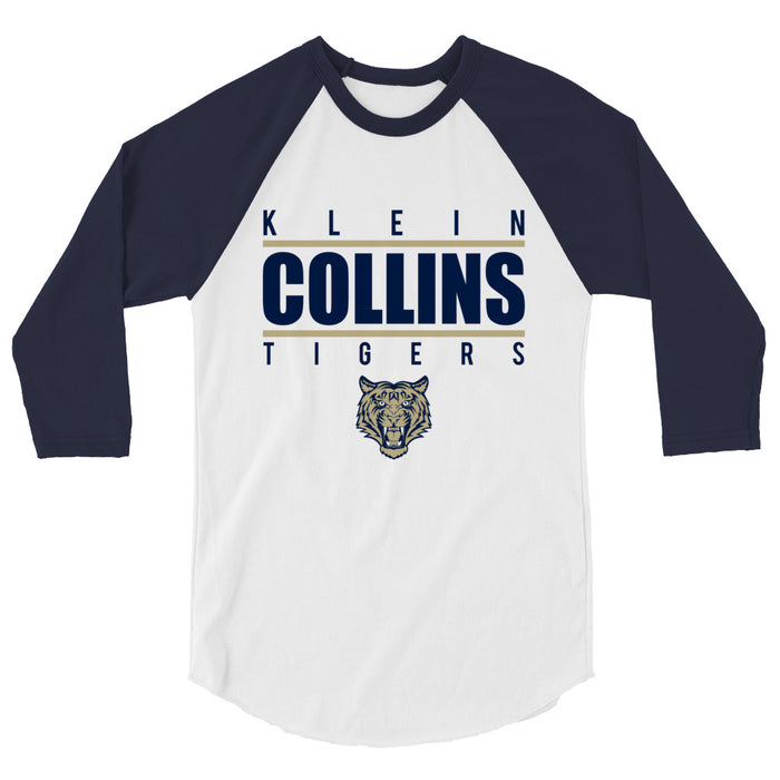 Klein Collins High School Tigers Unisex 3/4 Sleeve Raglan T-shirt 07