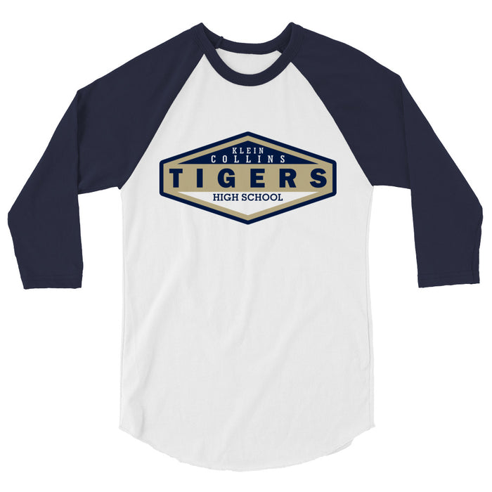 Klein Collins High School Tigers Unisex 3/4 Sleeve Raglan T-shirt 09