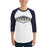 Man wearing a Klein Collins High School Tigers Unisex 3/4 Sleeve Raglan T-shirt 09