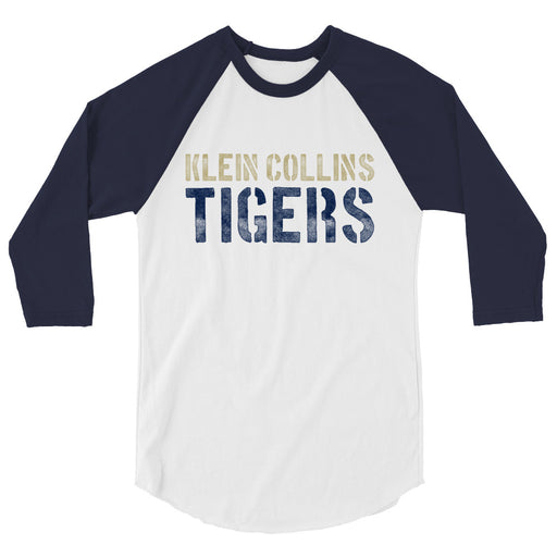 Klein Collins High School Tigers Unisex 3/4 Sleeve Raglan T-shirt 17