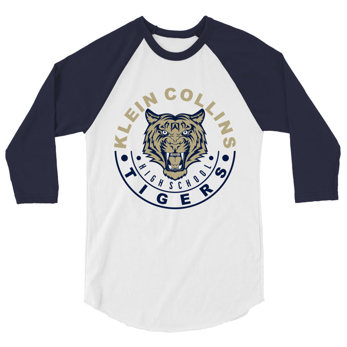 Klein Collins High School Tigers Unisex 3/4 Sleeve Raglan T-shirt 19