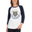 Woman wearing a Klein Collins High School Tigers Unisex 3/4 Sleeve Raglan T-shirt 19