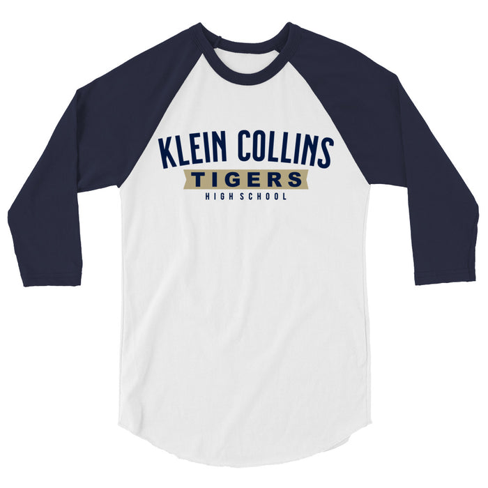 Klein Collins High School Tigers Unisex 3/4 Sleeve Raglan T-shirt 21