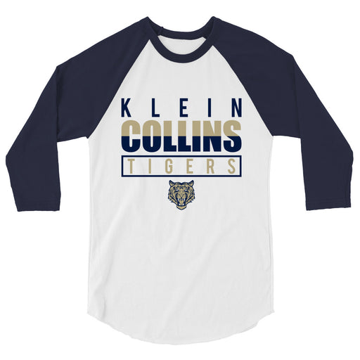 Klein Collins High School Tigers Unisex 3/4 Sleeve Raglan T-shirt 29