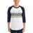 Man wearing a Klein Collins High School Tigers Unisex 3/4 Sleeve Raglan T-shirt 31