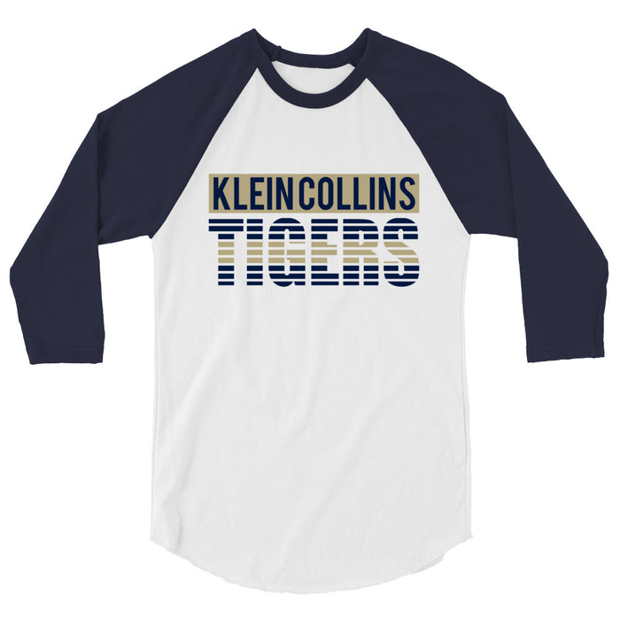 Klein Collins High School Tigers Unisex 3/4 Sleeve Raglan T-shirt 35