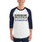 Man wearing a Klein Collins High School Tigers Unisex 3/4 Sleeve Raglan T-shirt 35