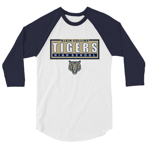 Klein Collins High School Tigers Unisex 3/4 Sleeve Raglan T-shirt 49